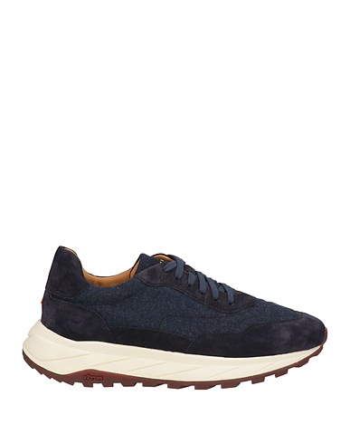 HENDERSON BARACCO Sneakers Navy Leather, Textile fibers