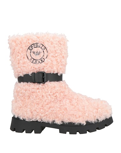 EMPORIO ARMANI Ankle boot Light pink 100% Polyester, Calfskin