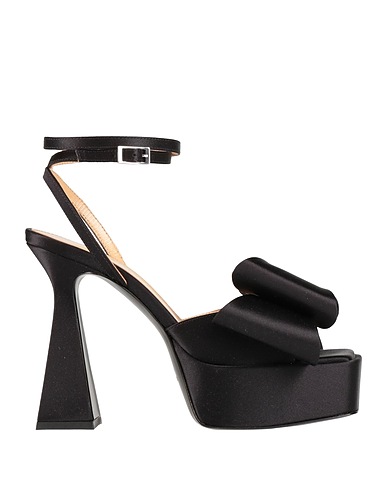 MACH & MACH Sandals Black Textile fibers