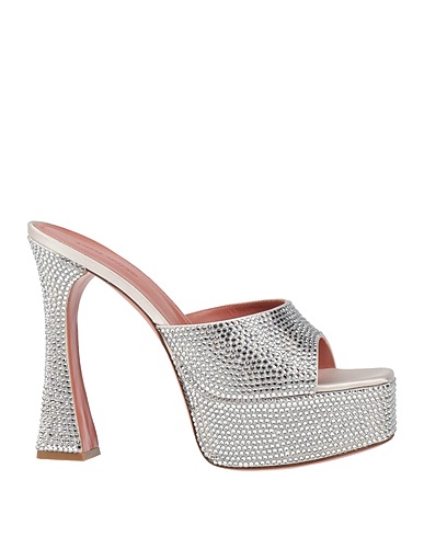 AMINA MUADDI Sandals Light grey Textile fibers
