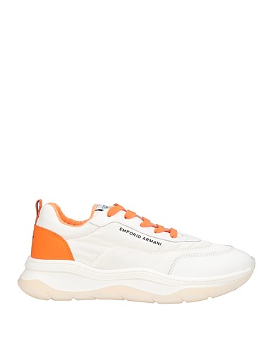 EMPORIO ARMANI Sneakers White 100% Polyamide, Cow leather
