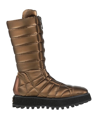 DOLCE&GABBANA Ankle boot Bronze Textile fibers, Leather