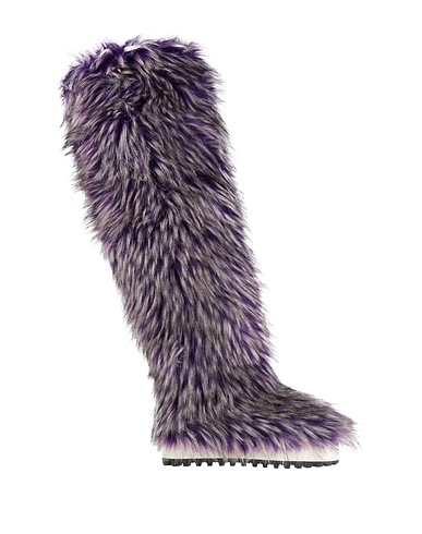 DOLCE&GABBANA Boots Purple Textile fibres