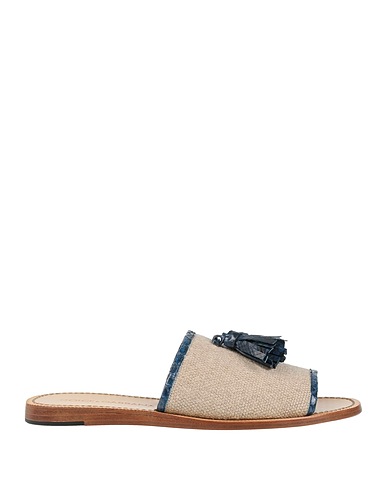 DOLCE&GABBANA Sandals Beige Linen, Leather