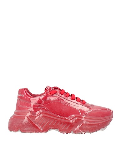 DOLCE&GABBANA Sneakers Red Leather, Plastic
