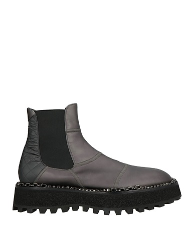 DOLCE&GABBANA Ankle boot Lead Leather, Textile fibers