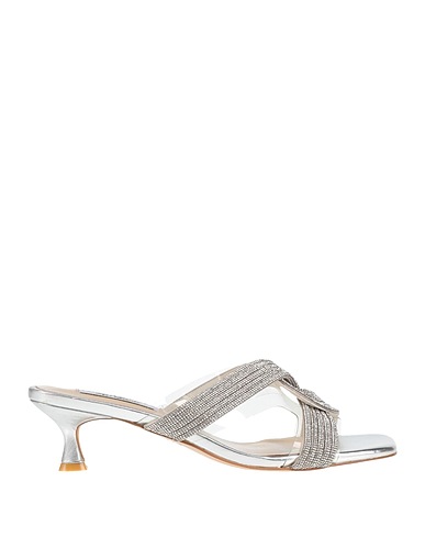 LOVETOLOVE® Sandalen Silber Gewebefasern, Plastik