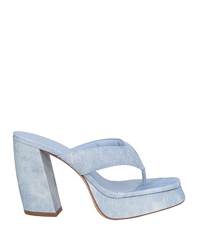 GIA BORGHINI Flip flops Sky blue Textile fibers
