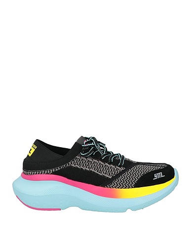 STEVE MADDEN Sneakers Black Leather, Textile fibers