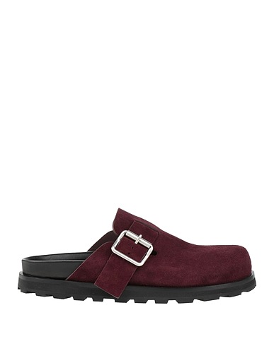 JIL SANDER Mules and clogs Plum Leather