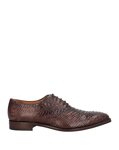 CORDWAINER Stringate Testa di moro Pelle di pitone