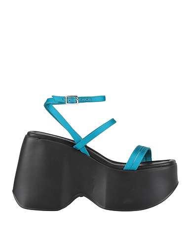 VIC MATIĒ Sandals Deep teal Textile fibers