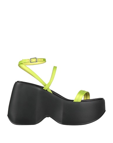 VIC MATIĒ Sandals Lime green Textile fibres