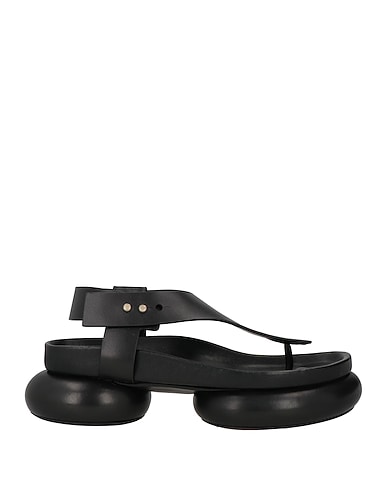JIL SANDER Flip flops Black Leather