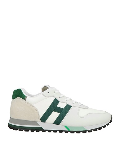 HOGAN Sneakers White Leather, Textile fibres