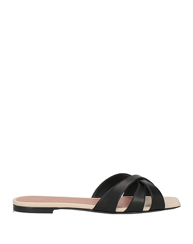 3JUIN Sandals Black 100% Lambskin