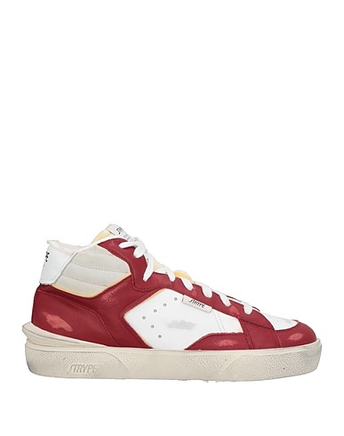 STRYPE Sneakers Burgundy Leather, Textile fibres