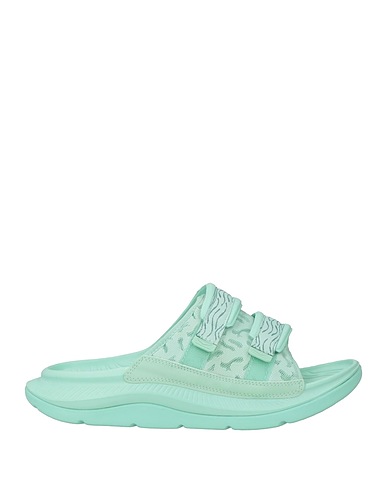 HOKA Sandals Light green Textile fibres, Rubber