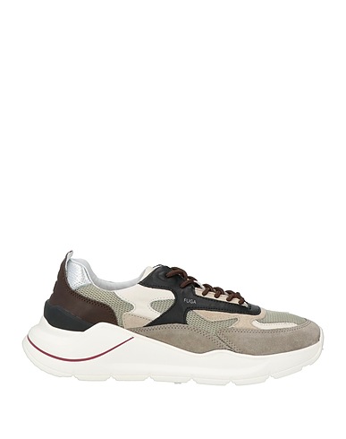 D.A.T.E. Sneakers Sage green Leather, Textile fibres