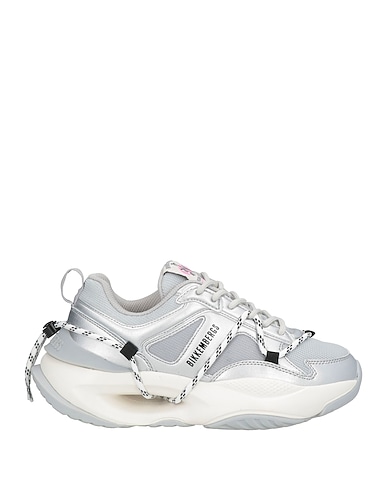 BIKKEMBERGS Sneakers Silver Textile fibres