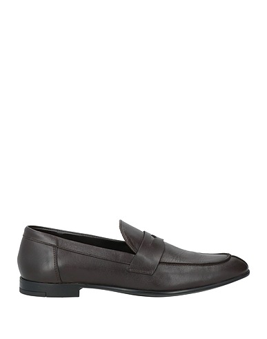 MANIFATTURE ETRUSCHE Loafers Dark brown Leather