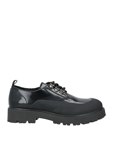 HIGH Laced shoes NERO Leather, Rubber