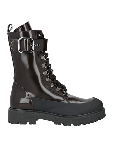 HIGH Ankle boot Burgundy Leather, Rubber