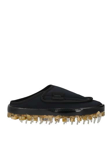 RBRSL RUBBER SOUL Mules and clogs BOLD Black Textile fibres