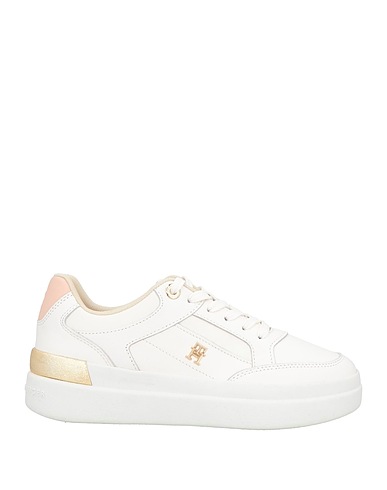TOMMY HILFIGER Sneakers Bianco Pelle, Fibre tessili