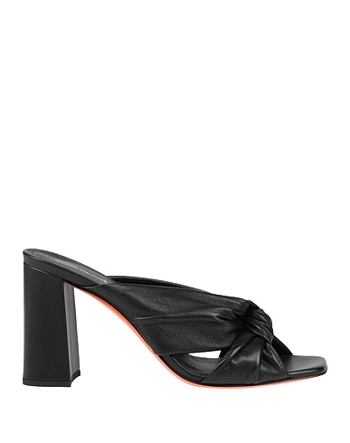 SANTONI Sandals Black Leather