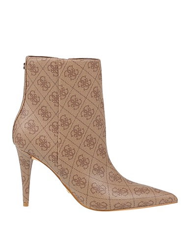GUESS Ankle boot Beige Textile fibres