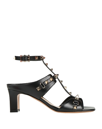 VALENTINO GARAVANI Sandals Black Leather