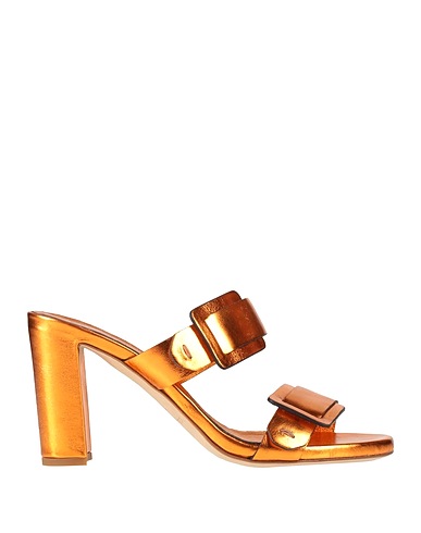 DEL CARLO Sandals Orange Leather