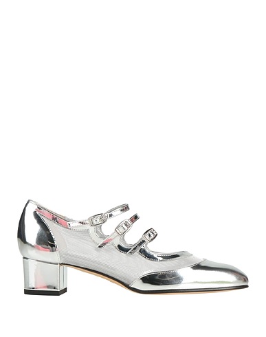 CAREL Paris Pump Silver Leather, Textile fibers