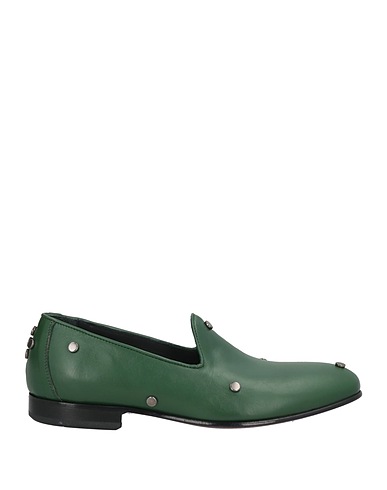MICH SIMON Loafers Green Calfskin