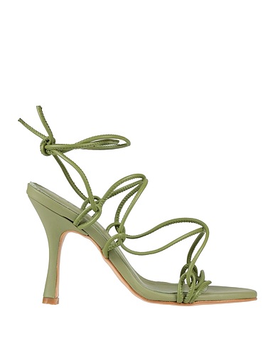 KIRÒ Sandalen Militärgrün Leder