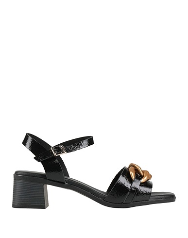 SPARWOMAN Sandals Black Leather