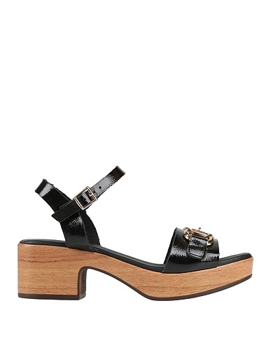 SPARWOMAN Sandals Black Leather