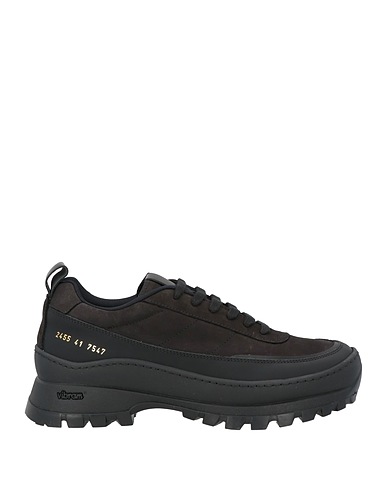 COMMON PROJECTS Ankle boot Black Leather, Textile fibers