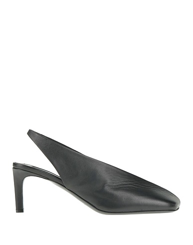 JIL SANDER Court Black Leather