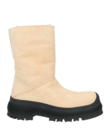 JIL SANDER Ankle boot Beige Leather, Shearling