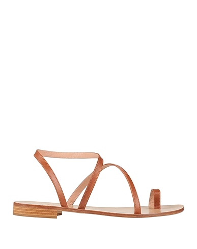 PAOLO FERRARA Flip flops Tan Leather