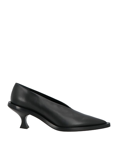 JIL SANDER Court Black Calfskin