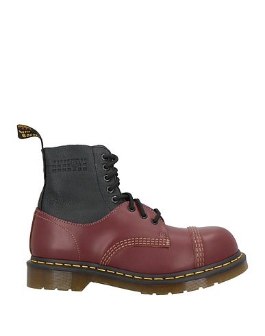 MM6 MAISON MARGIELA x DR. MARTENS ショートブーツ ボルドー 革（なめし加工）