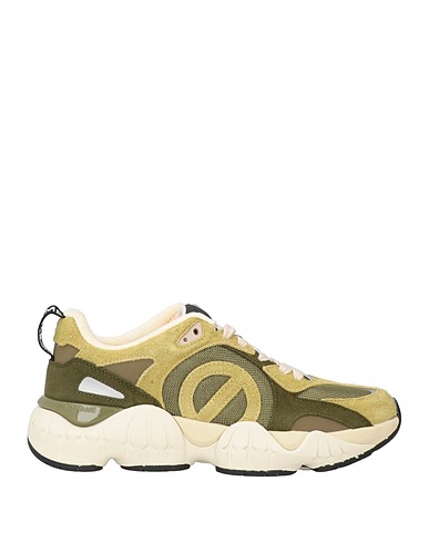 NØ NAME Sneakers Verde militare Pelle, Fibre tessili