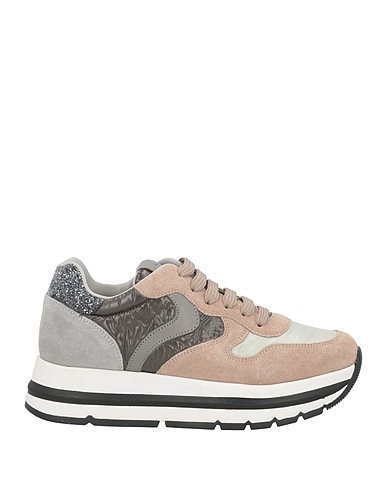 VOILE BLANCHE Sneakers Beige Leather, Textile fibres