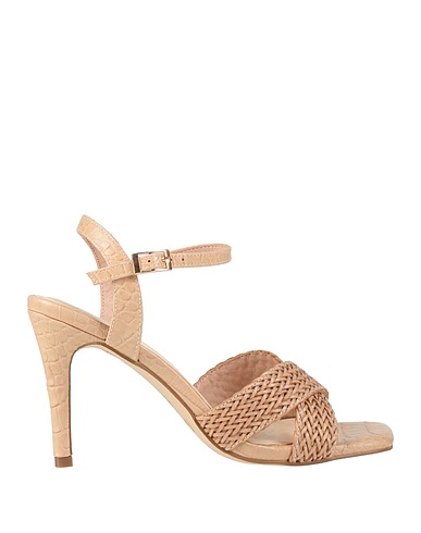 MENBUR Sandals Beige Textile fibers