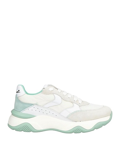 VOILE BLANCHE Sneakers Light grey Leather, Textile fibres