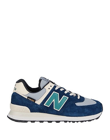 NEW BALANCE Sneakers Navy blue Textile fibres, Leather