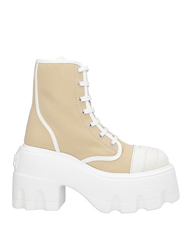 CASADEI Ankle boot Beige Textile fibres, Leather